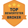 Trust-Badge: Top bewerteter Broker auf Broker-Bewertungen.de