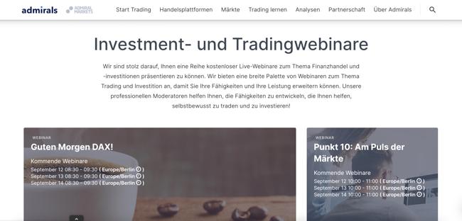 Admiral Markets Webinare