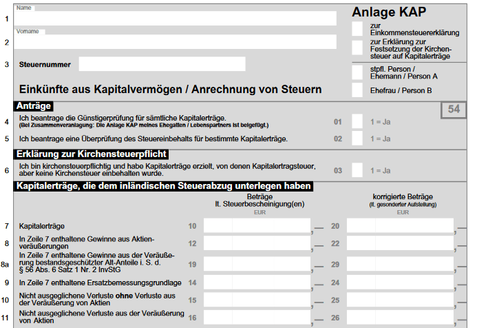 Steuern Trading Anlage KAP