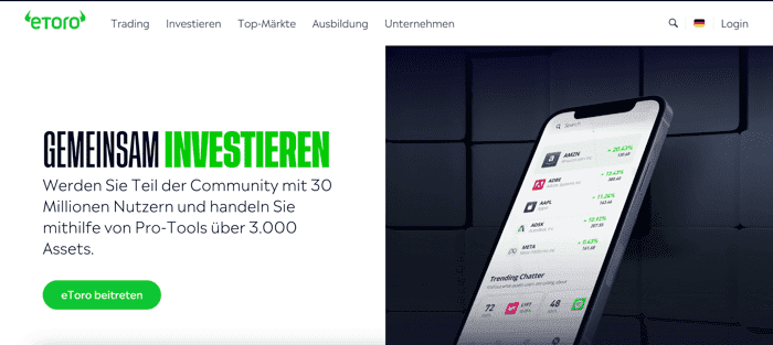 eToro als Broker für Anfänger