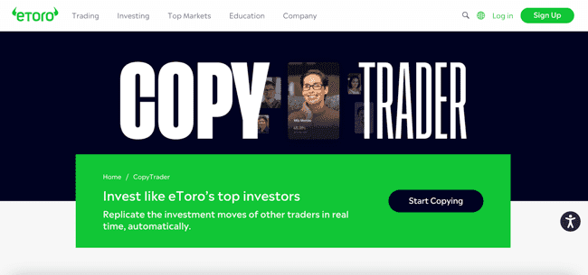 eToro Copy Trading kostenlose Trading Signale