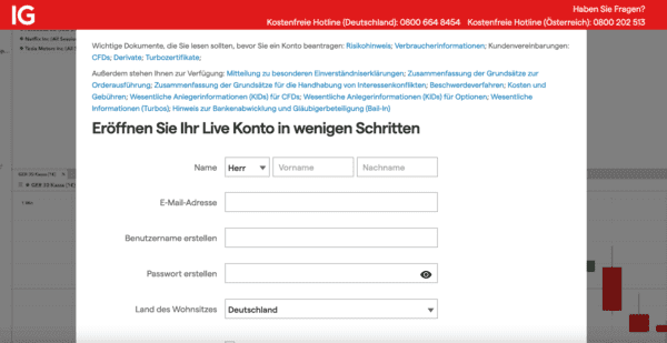 Konto bei IG eröffnen