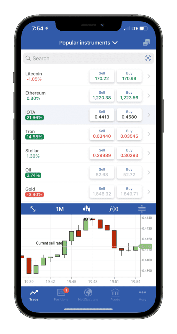 Plus500 App für iOS und Android