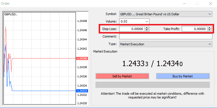 Stops und Limits für offene Positionen und Orders anpassen Metatrader IG