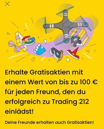 Gratis Aktien im Wert von 100 Euro bei Trading 212