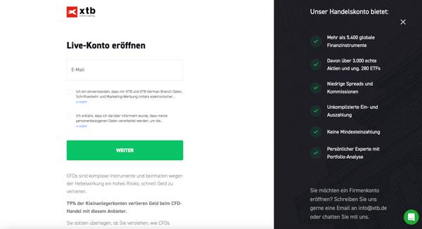 Wie kann man ein Konto bei XTB eröffnen