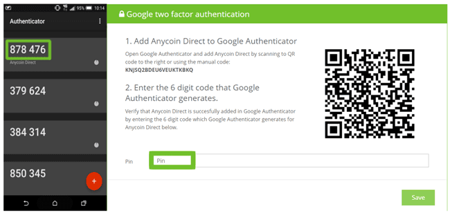 Sicherheit bei anycoin direct