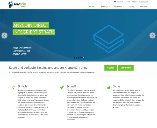 Anycoin Direct Erfahrungen und Test
