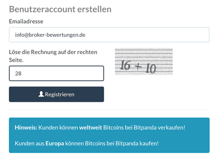 Bitpanda Anmeldung