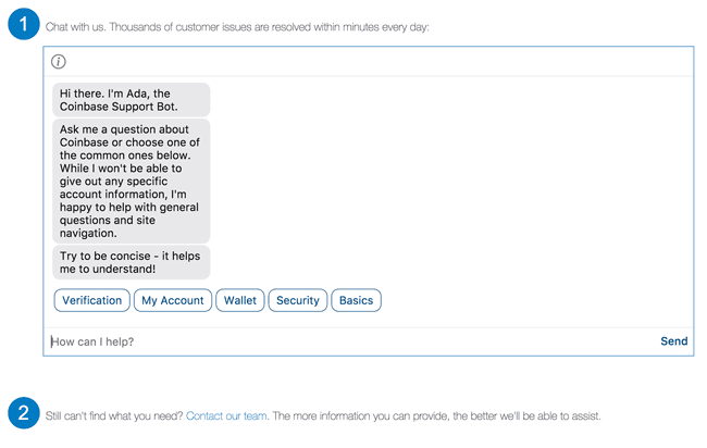 Coinbase Kundenservice