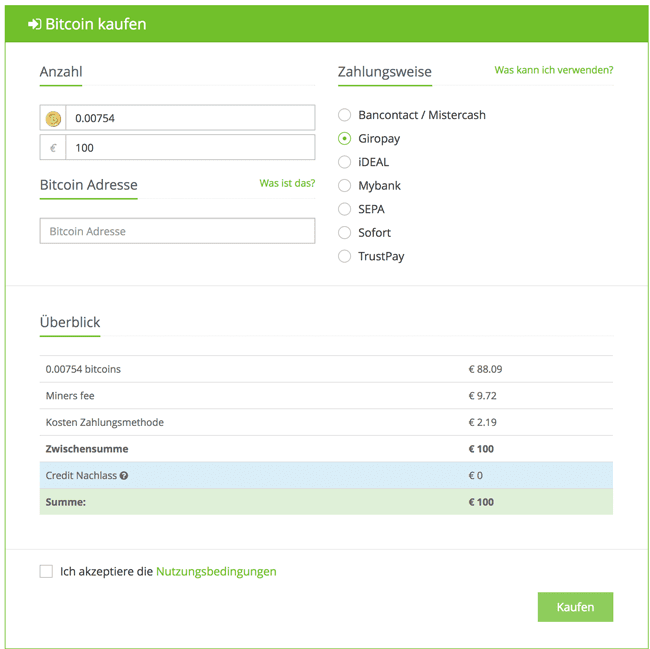 Kryptowährungen bei anycoin direct Kaufen und Verkaufen