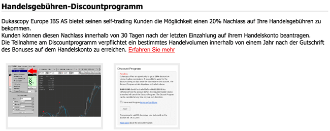 Dukascopy Handelsgebühren Discountbonus