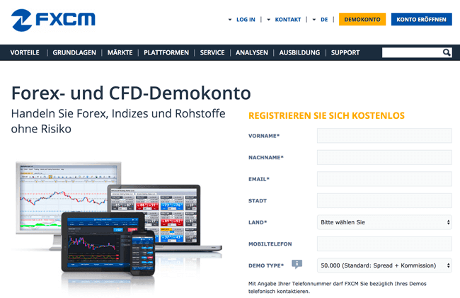 FXCM Demokonto