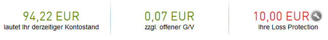 Kontostand ayondo zum 24.02.2016