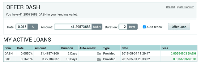 Verleih von Kryptowährungen bei Poloniex