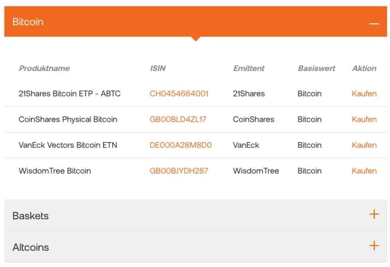 Bitcoin ETN Flatex