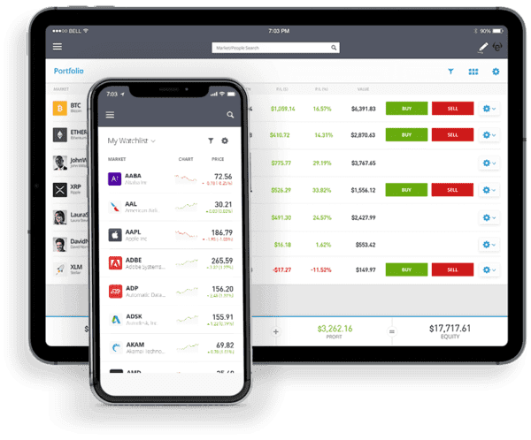 eToro Handelsplattform und Trading Apps