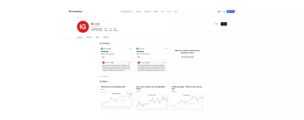 IG TradingView Konto verbinden - Schritt 3