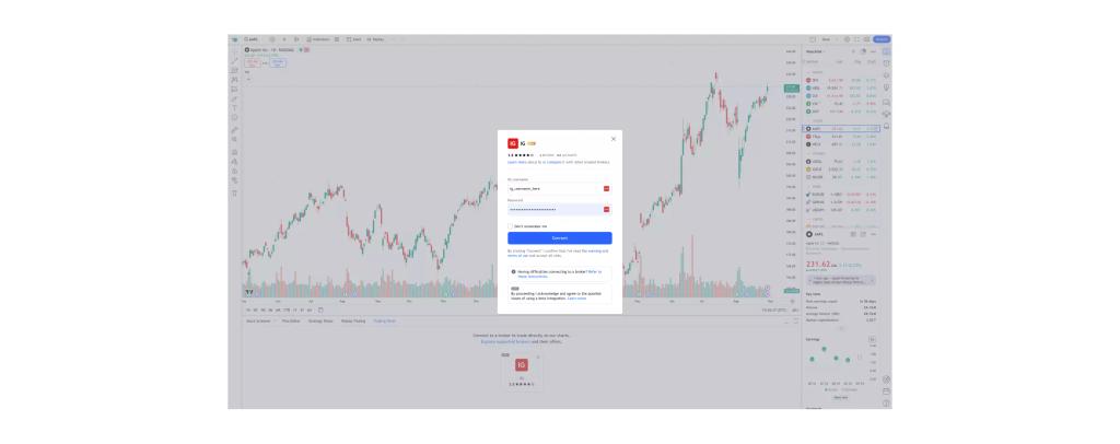 IG TradingView Konto verbinden - Schritt 4