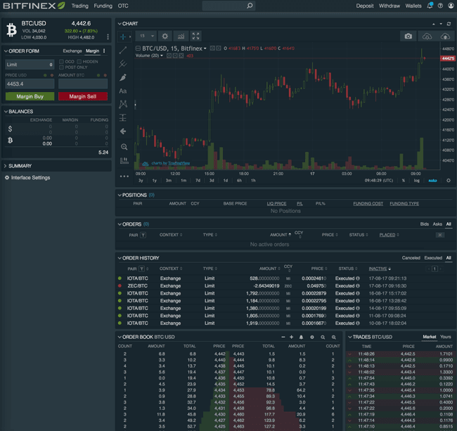Bitfinex Trading Plattform