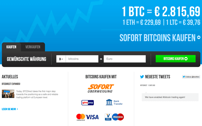 BTCDirect Erfahrungen und Test