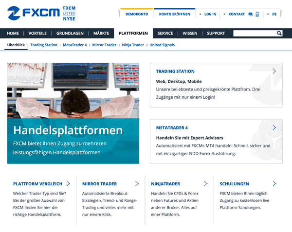 FXCM Trading Plattformen