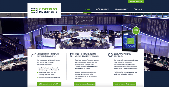 Cleverselect Investments Trading Signale