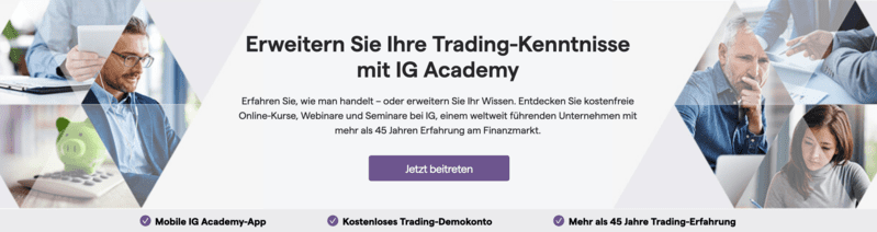 Trading lernen in der IG Academy