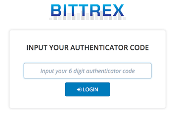 Bittrex 2 Faktor Authentifizierung mit Google Authenticator